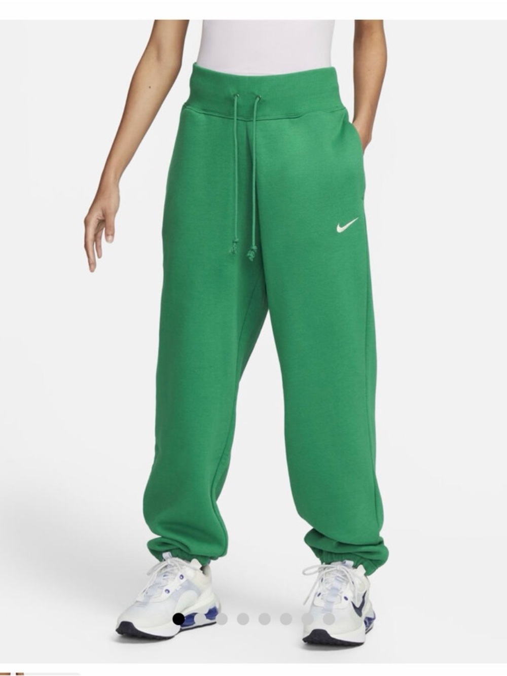 Nike Sportswear Phx Fleece Women's High-Waisted Oversized Bottoms Sz Small Green